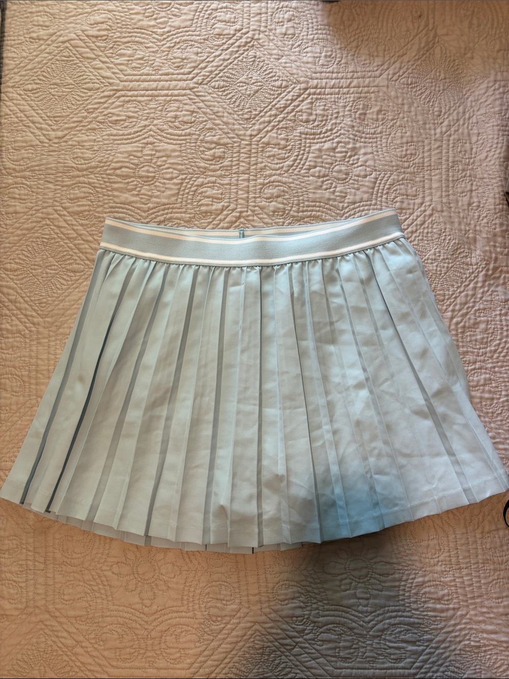 Peter Millar Pale Blue Pleated Mini Skirt